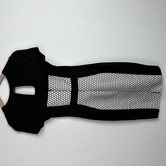 Yoana Baraschi Dress Womens Size 6 Polka Dot Color Block A-Line Career Business - Picture 2 of 9